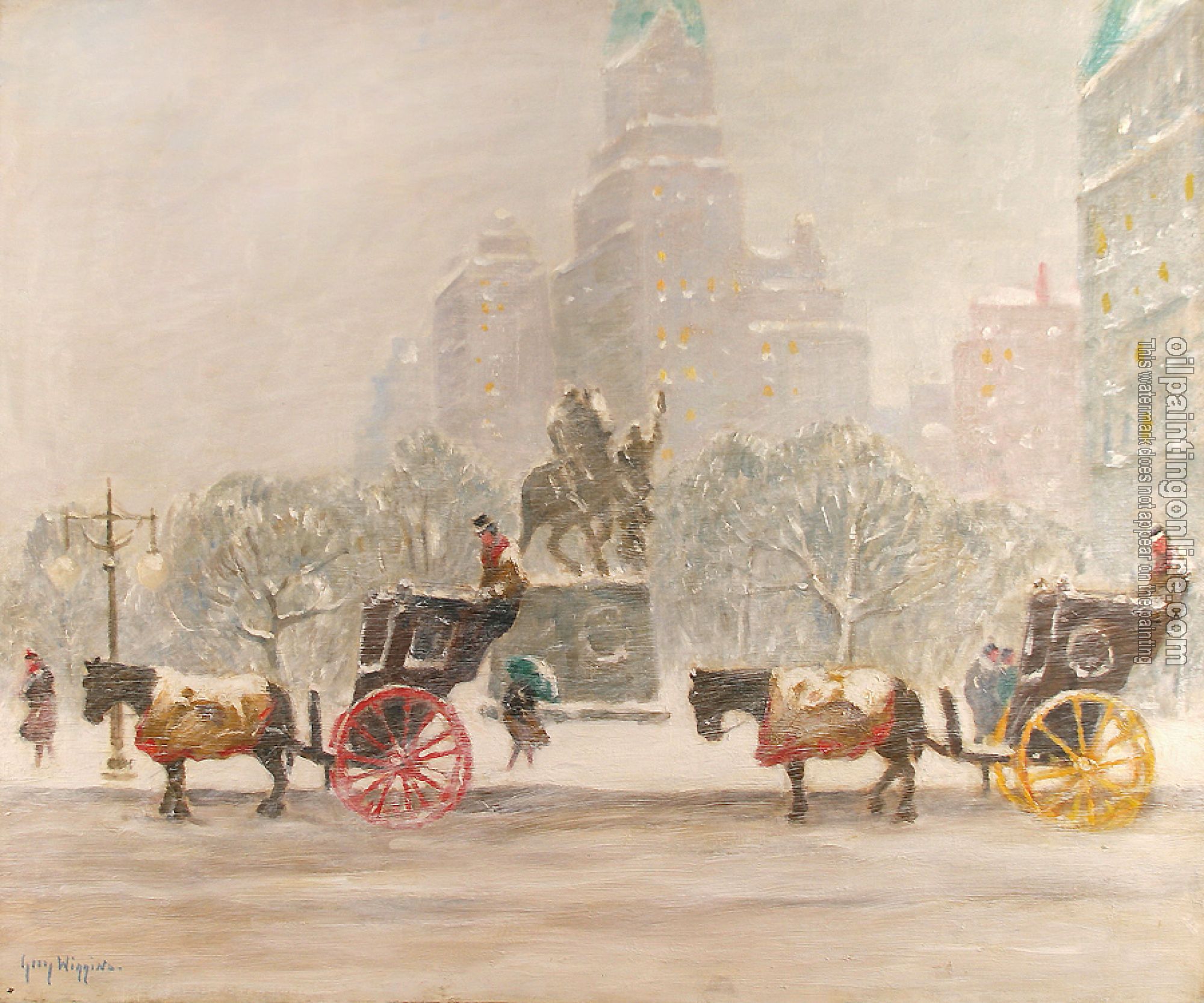 Wiggins, Guy Carleton - winter at the plaza